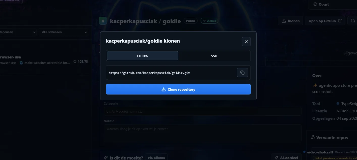 Repo Notebook clone dialog
