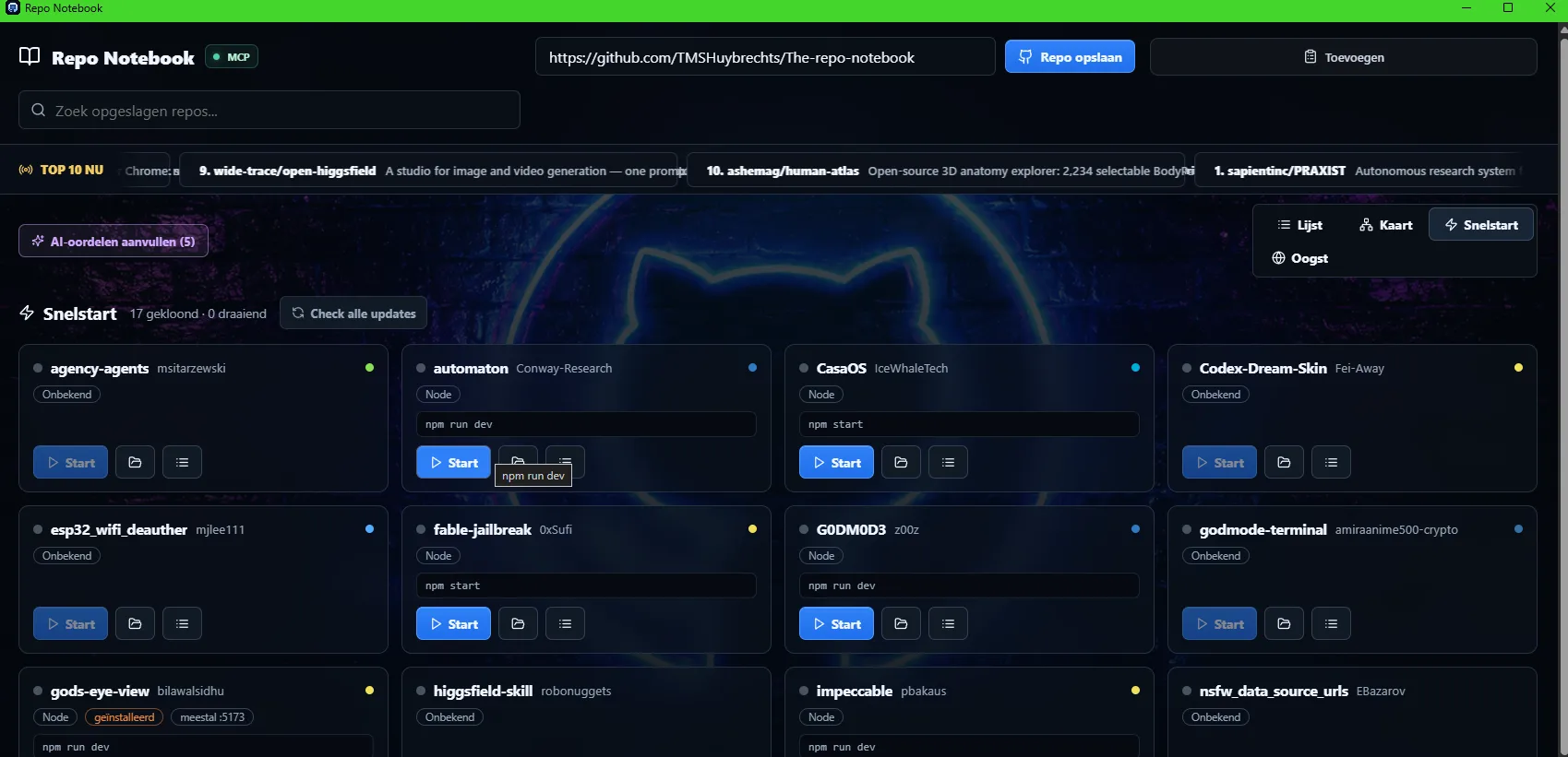 Repo Notebook quickstart